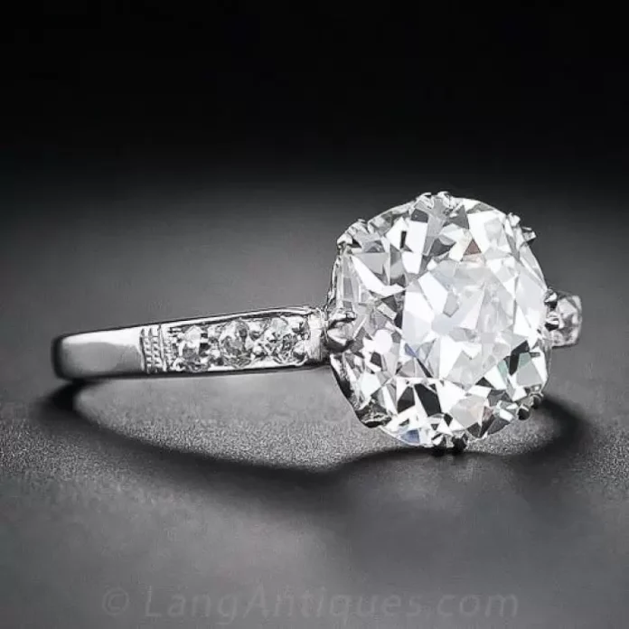 Old Mine Cushion Cut Antique Diamond Engagement Rings