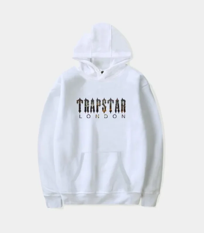 Felpa con cappuccio bianca di Trapstar London