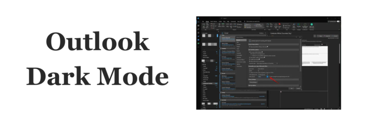 What are the Steps to Enable and Disable Dark Mode on Outlook?